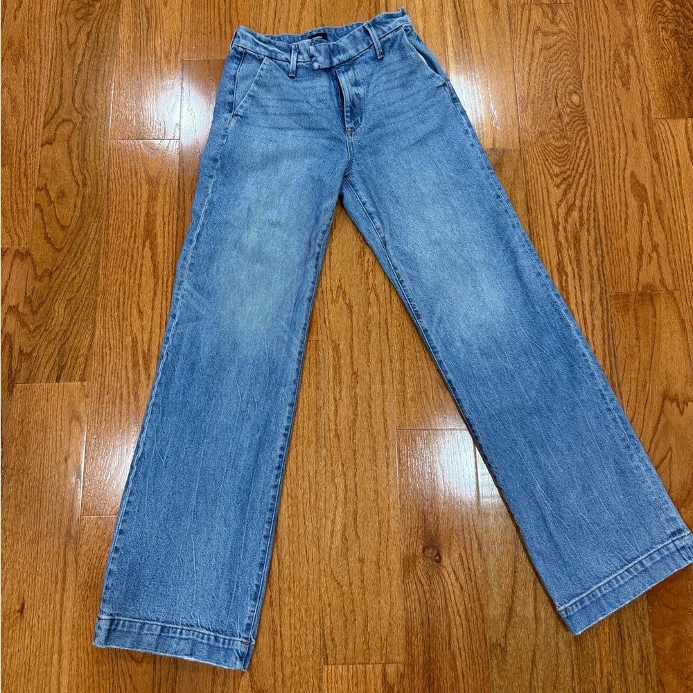 Express Light Blue Wide-Leg High-Rise Jeans